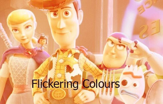 projector problem flickering colors